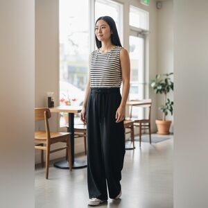 Vintage One Piece pants Romper With Belt